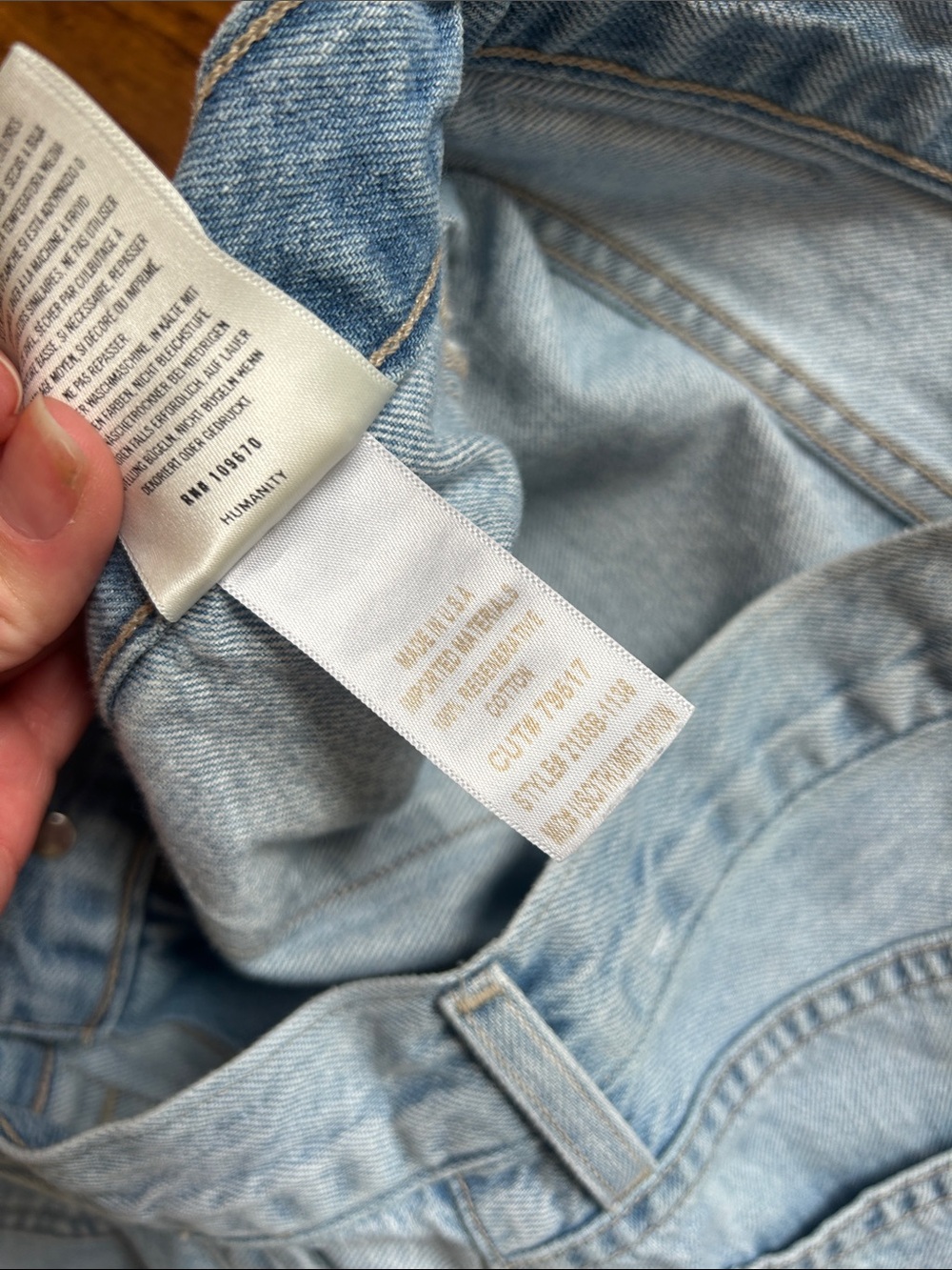 Citizens of Humanity Ayla Cargo Baggy Jeans Cloud Nine Light Blue Size 28 NWOT - Picture 5 of 10